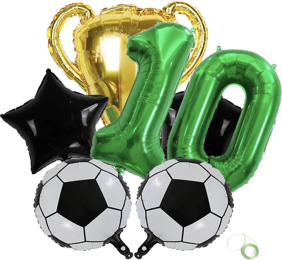 10 jaar voetbal ballonnen feest pakket || Op werkdagen voor 16:00 besteld = volgende werkdag verzonden